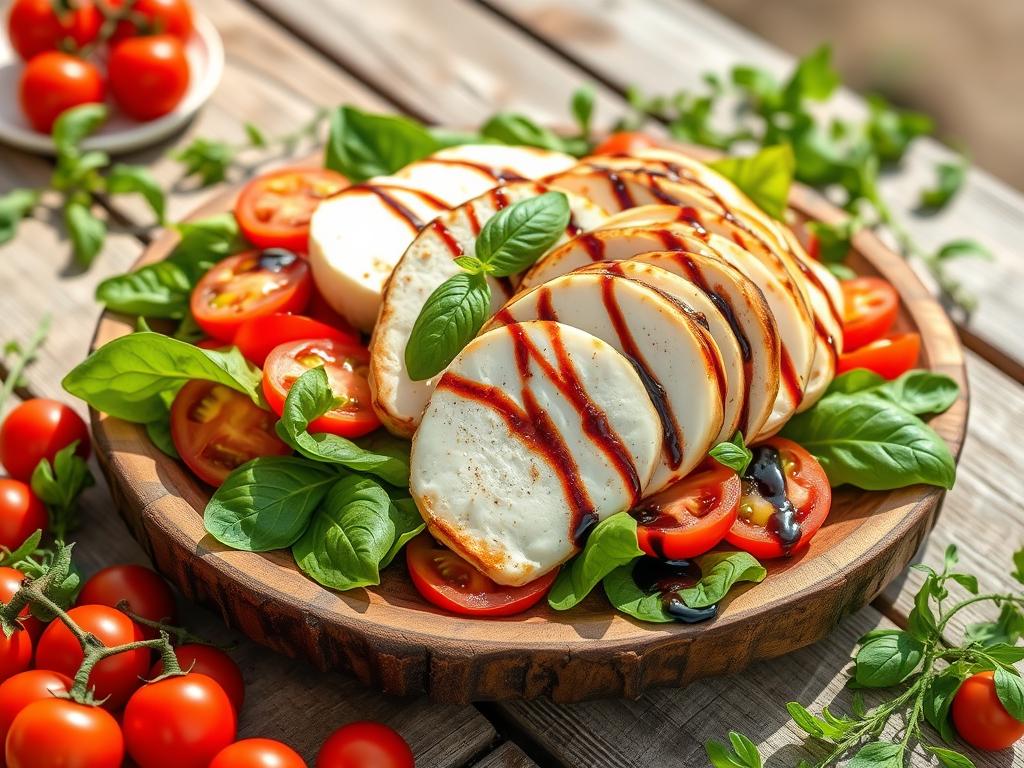 Caprese Salad with Grilled Chicken